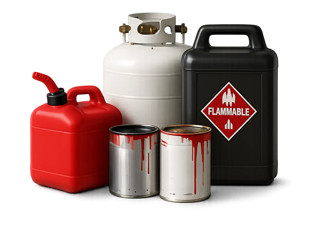 Flammable and hazardous materials that moving companies cannot transport